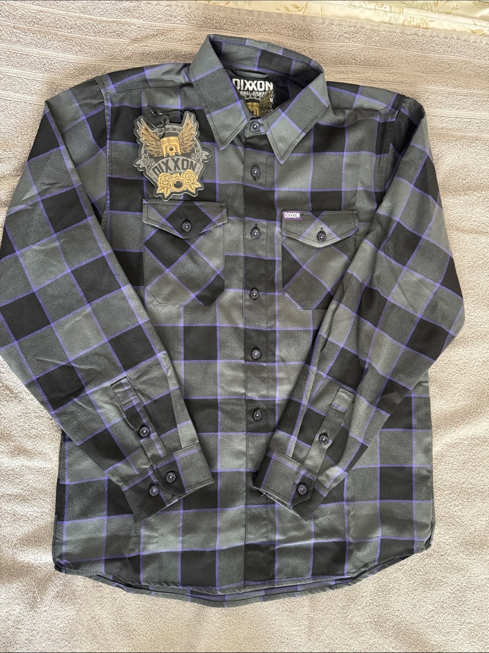 DIXXON Men’s Black & Grey Flannel Shirt- “The Gift”